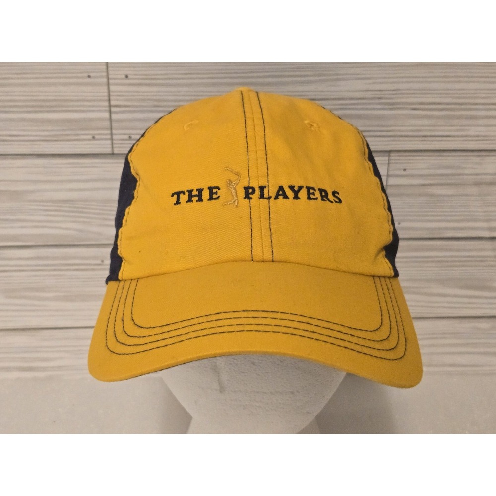 The Players TPC Sawgrass Ahead Hat Cap Adjustable Golf‎ Blue Yellow